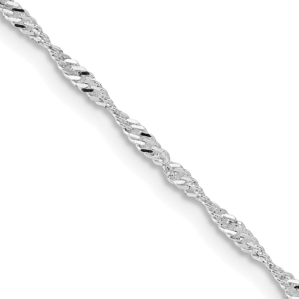 Sterling Silver Rhodium-plated 1.75mm Singapore ChainQFC98R