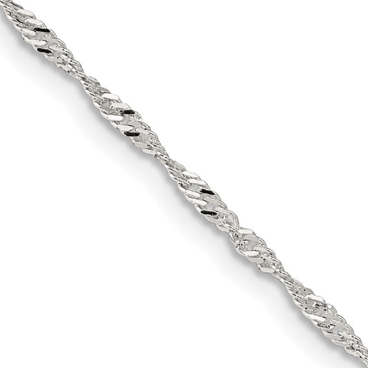 Sterling Silver 1.75mm Singapore ChainQFC98