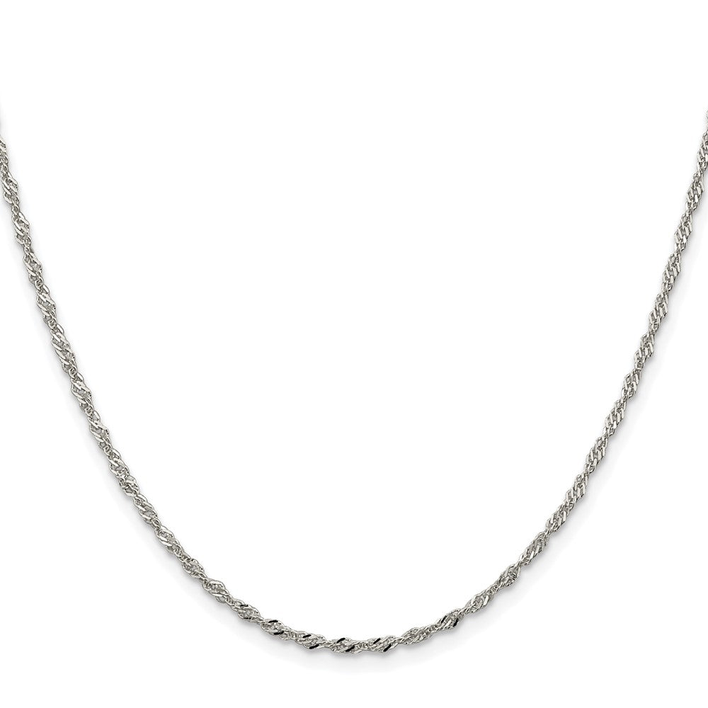 Sterling Silver Rhodium-plated 2mm Singapore ChainQFC99R