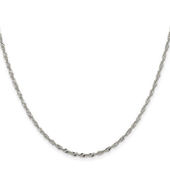 Sterling Silver Rhodium-plated 2mm Singapore ChainQFC99R
