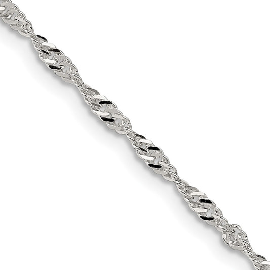 Sterling Silver 2mm Singapore ChainQFC99