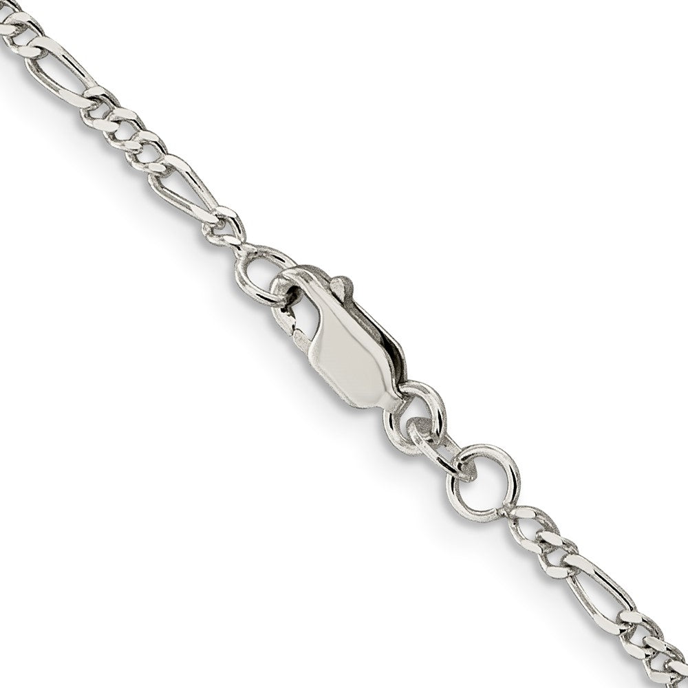 Sterling Silver Rhodium-plated 2.25mm Figaro ChainQFG060R