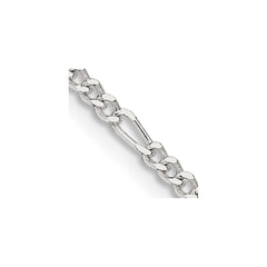Sterling Silver 2.25mm Figaro ChainQFG060