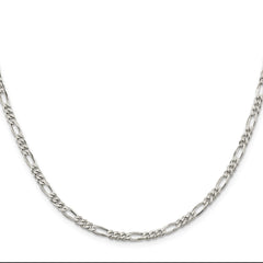 Sterling Silver Rhodium-plated 3.5mm Figaro ChainQFG100R