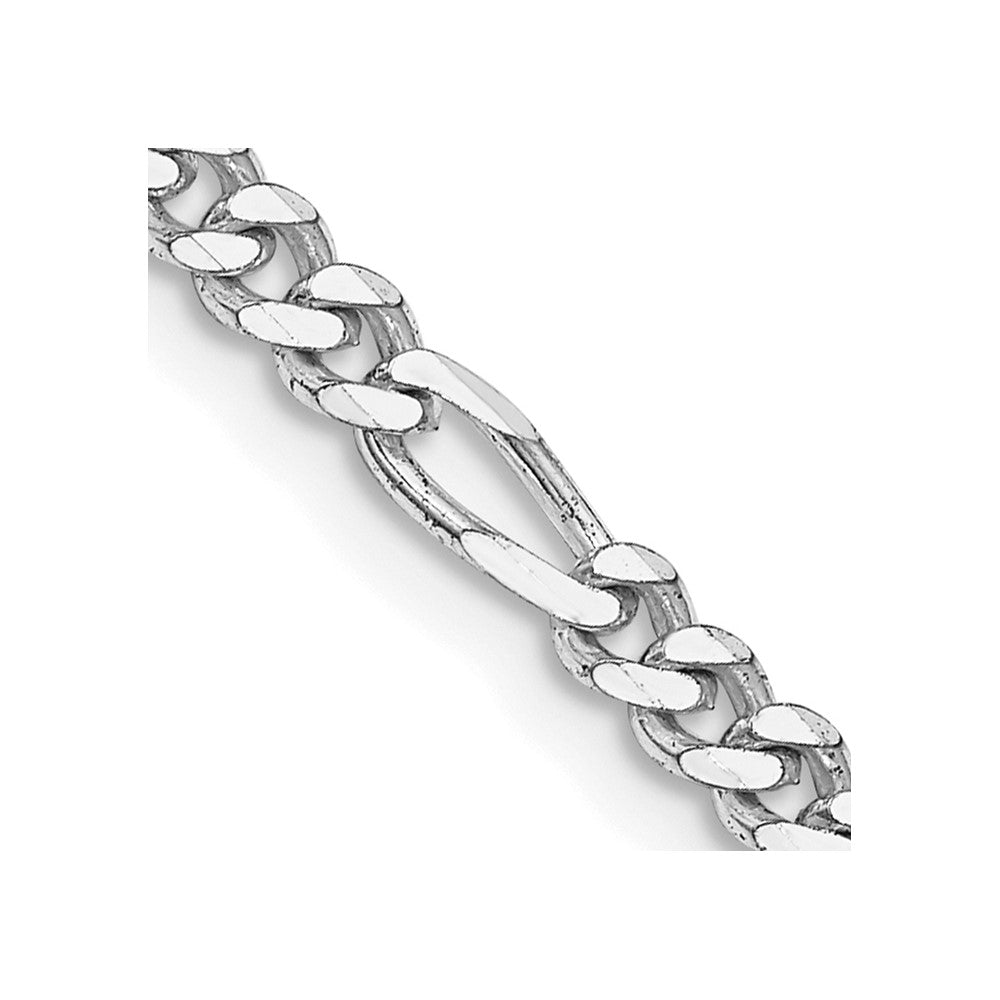 Sterling Silver Rhodium-plated 3.5mm Figaro ChainQFG100R