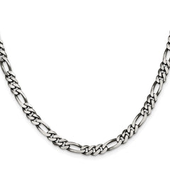 Sterling Silver Antiqued 5.5mm Figaro ChainQFG150A