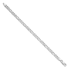 Sterling Silver Rhodium-plated 5.25mm Figaro Chain QFG150R-8