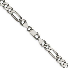 Sterling Silver Antiqued 7.5mm Figaro ChainQFG200A