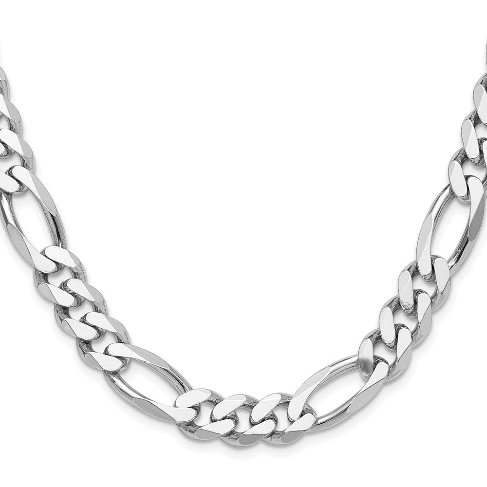 Sterling Silver Rhodium-plated 10.2mm Figaro ChainQFG280R
