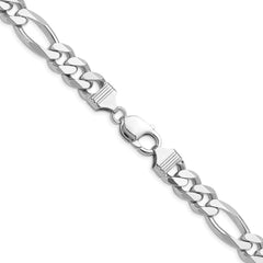Sterling Silver Rhodium-plated 10.2mm Figaro ChainQFG280R