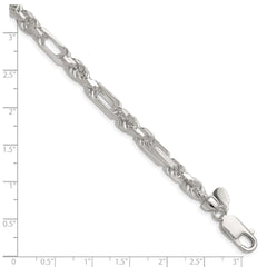 Sterling Silver 6mm D/C Figarope Chain QFGR110-8