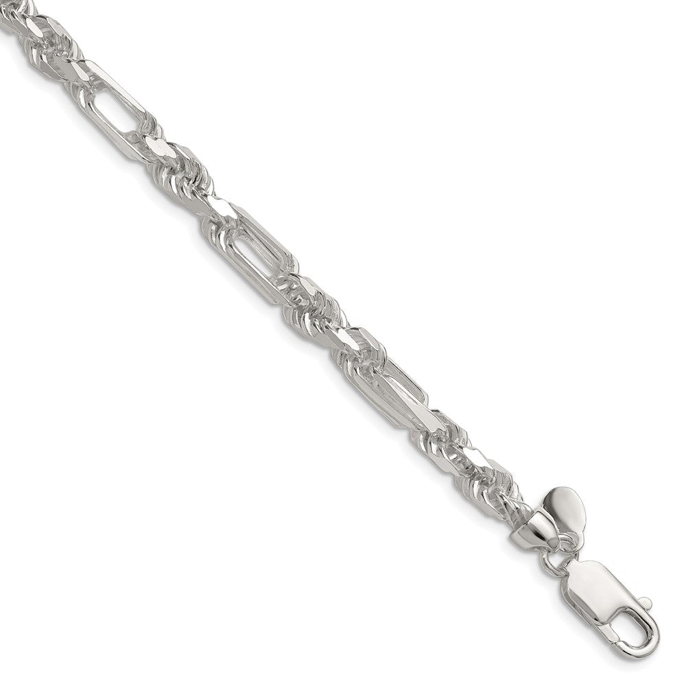 Sterling Silver 6mm D/C Figarope Chain QFGR110-8