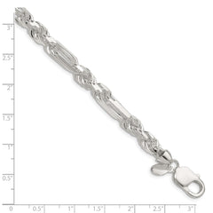 Sterling Silver 7mm D/C Figarope Chain QFGR130-8