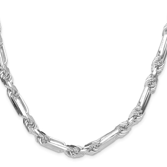 Sterling Silver 8mm D/C Figarope ChainQFGR150