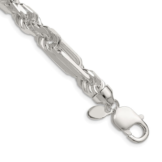 Sterling Silver 8mm D/C Figarope ChainQFGR150