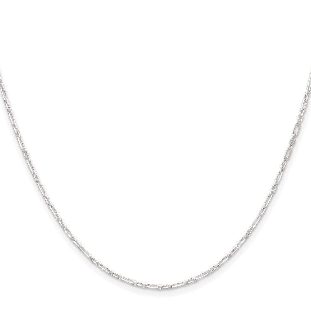 Sterling Silver D/C 1.75mm 3 Short Plus 1 Long Cable Link ChainQFL050