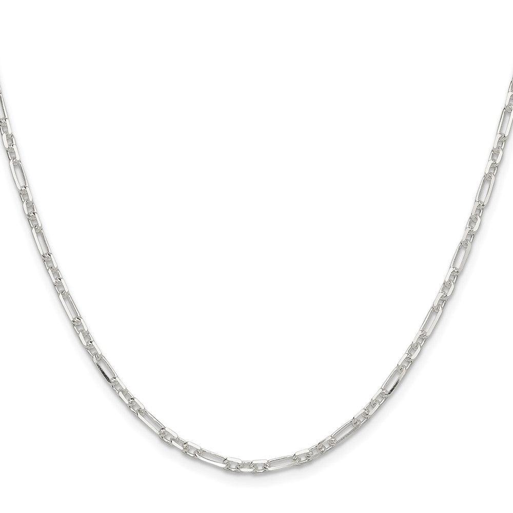 Sterling Silver D/C 3mm 3 Short Plus 1 Long Cable Link ChainQFL080