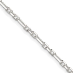 Sterling Silver D/C 3mm 3 Short Plus 1 Long Cable Link ChainQFL080