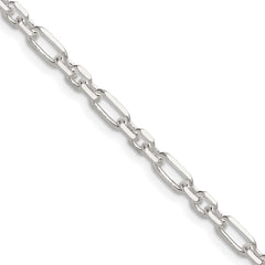 Sterling Silver D/C 4mm 3 Short Plus 1 Long Cable Link ChainQFL100