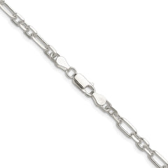 Sterling Silver D/C 4.5mm 3 Short Plus 1 Long Cable Link ChainQFL120