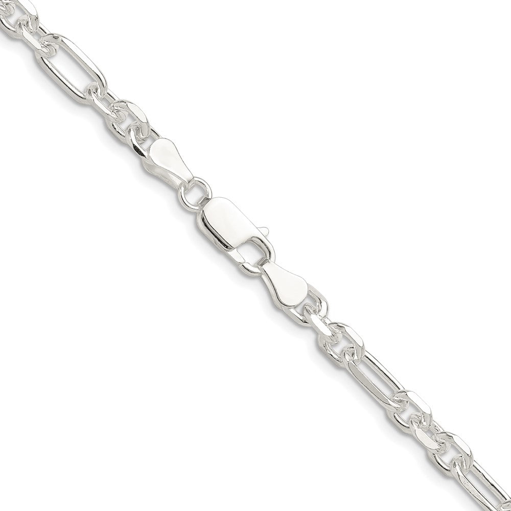 Sterling Silver D/C 6mm 3 Short Plus 1 Long Cable Link ChainQFL150