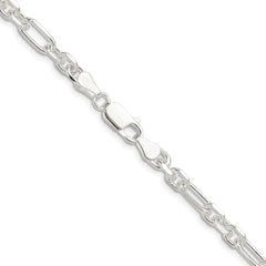 Sterling Silver D/C 6mm 3 Short Plus 1 Long Cable Link ChainQFL150
