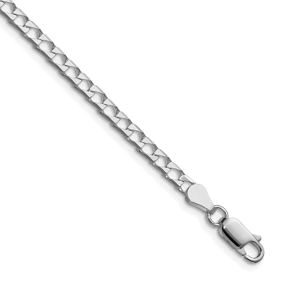 Sterling Silver Rhodium-plated 3.25mm D/C Square Curb ChainQFOC120R