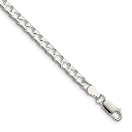 Sterling Silver 4mm D/C Square Curb ChainQFOC150