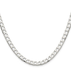 Sterling Silver Rhodium-plated 5mm D/C Square Curb ChainQFOC180R