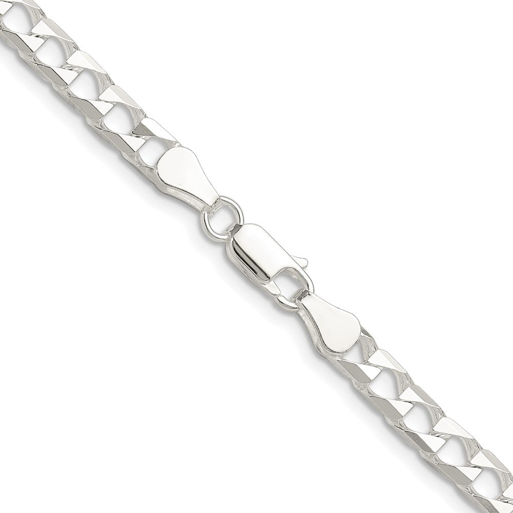 Sterling Silver Rhodium-plated 5mm D/C Square Curb ChainQFOC180R