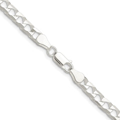 Sterling Silver Rhodium-plated 5mm D/C Square Curb ChainQFOC180R