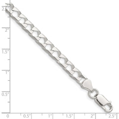 Sterling Silver 5.75mm D/C Square Curb Chain QFOC200-8
