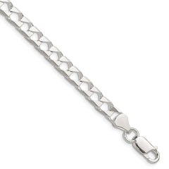 Sterling Silver 5.75mm D/C Square Curb Chain QFOC200-8