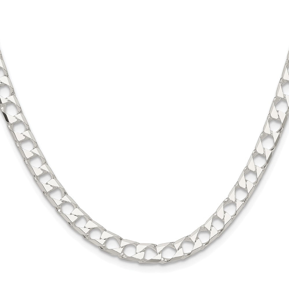 Sterling Silver Rhodium-plated 5.75mm D/C Square Curb ChainQFOC200R