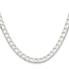 Sterling Silver Rhodium-plated 5.75mm D/C Square Curb ChainQFOC200R