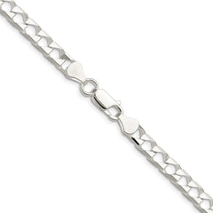Sterling Silver Rhodium-plated 5.75mm D/C Square Curb ChainQFOC200R