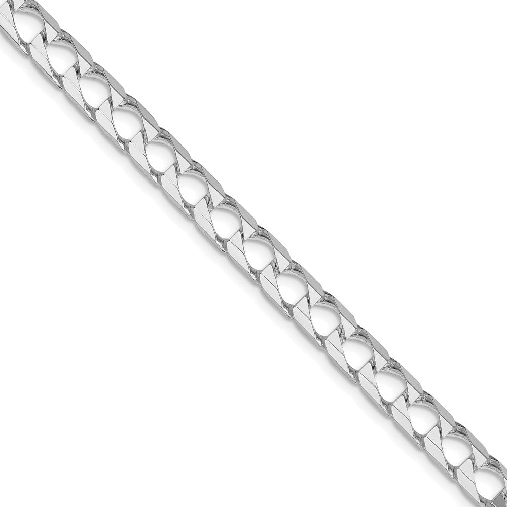 Sterling Silver Rhodium-plated 6.25mm D/C Square Curb ChainQFOC220R