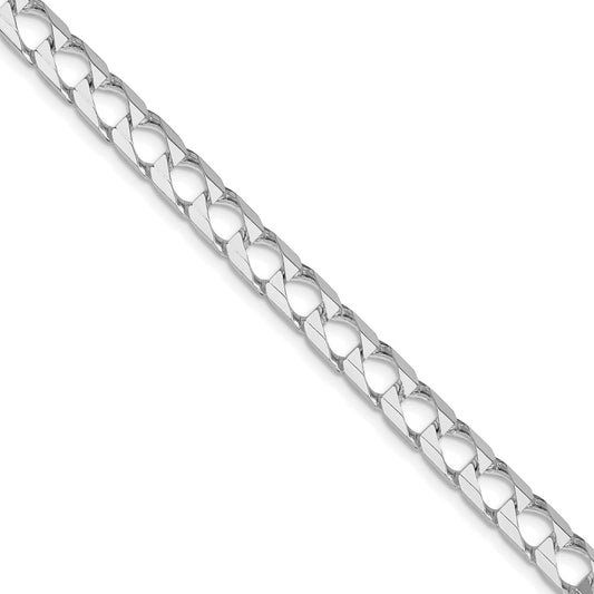 Sterling Silver Rhodium-plated 6.25mm D/C Square Curb ChainQFOC220R
