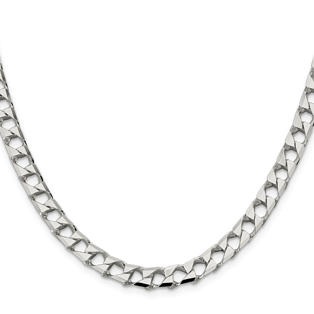Sterling Silver 7.2mm D/C Square Curb ChainQFOC250