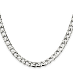Sterling Silver 7.2mm D/C Square Curb ChainQFOC250