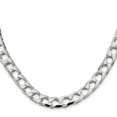 Sterling Silver 8.6mm D/C Square Curb ChainQFOC300