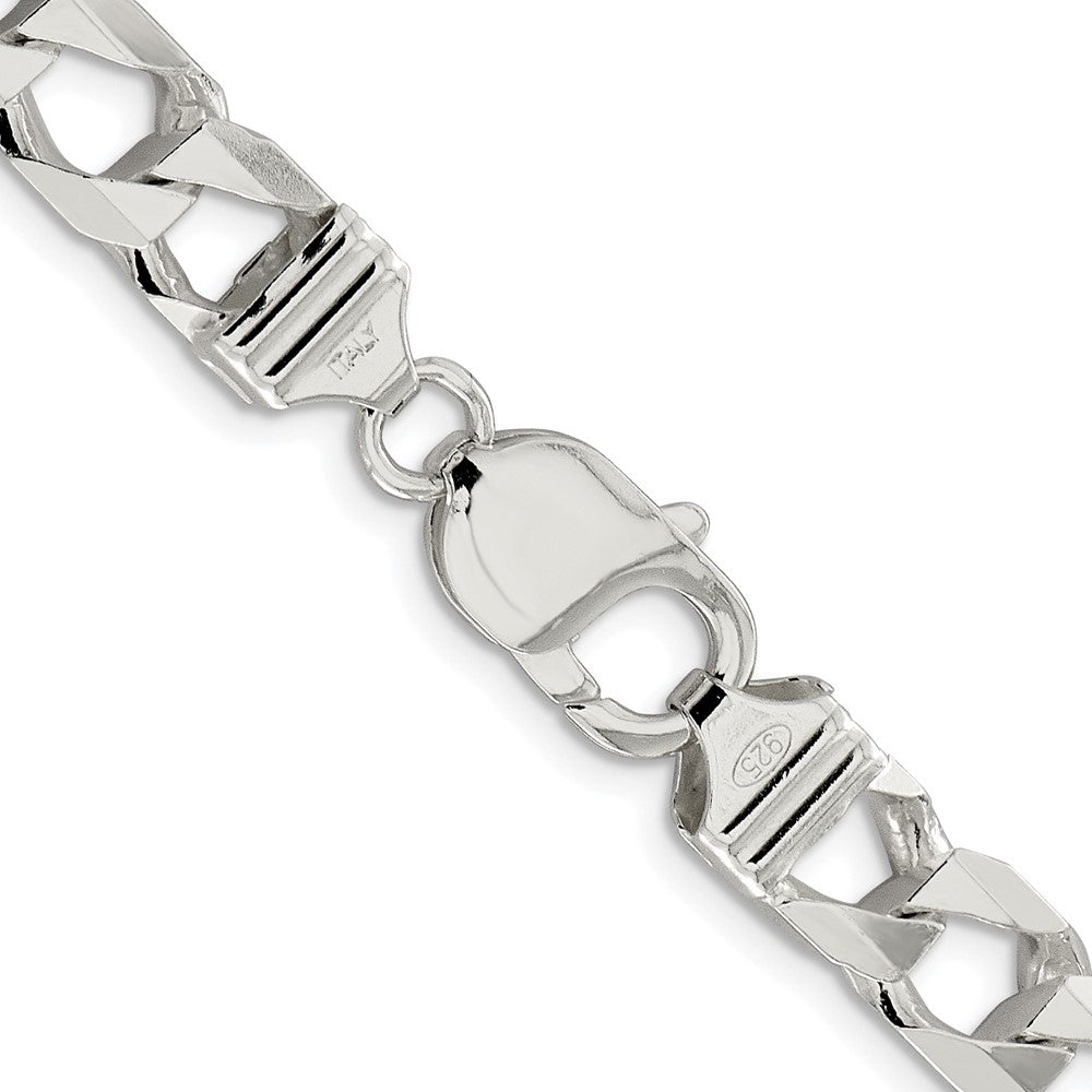 Sterling Silver Rhodium-plated 8.6mm D/C Square Curb ChainQFOC300R
