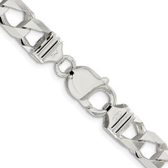 Sterling Silver Rhodium-plated 8.6mm D/C Square Curb ChainQFOC300R