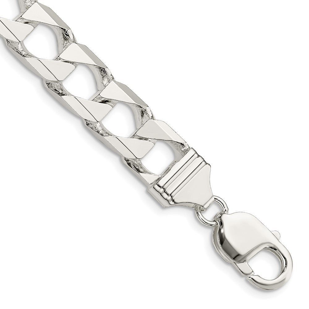 Sterling Silver 10.3mm D/C Square Curb Chain QFOC350-8