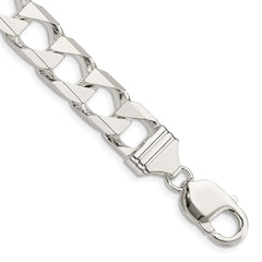 Sterling Silver 10.3mm D/C Square Curb Chain QFOC350-8