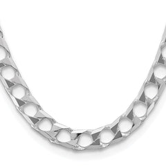 Sterling Silver Rhodium-plated 10.3mm D/C Square Curb ChainQFOC350R