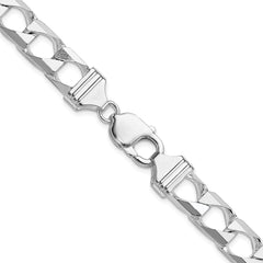 Sterling Silver Rhodium-plated 10.3mm D/C Square Curb ChainQFOC350R