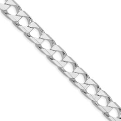 Sterling Silver Rhodium-plated 10.3mm D/C Square Curb ChainQFOC350R