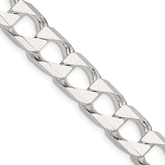 Sterling Silver 10.3mm D/C Square Curb ChainQFOC350