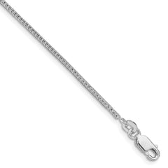 Sterling Silver Rhodium-plated 1.45mm Diamond-cut Round Franco Chain w/2inQFR150R